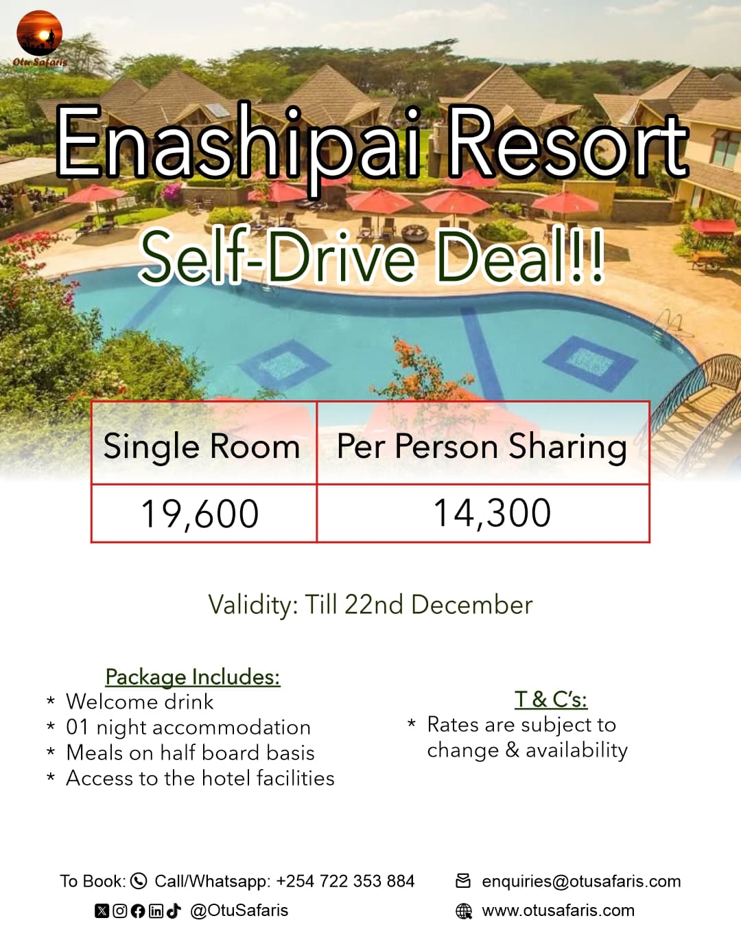 Enashipai Resort package poster by Otu Safaris
