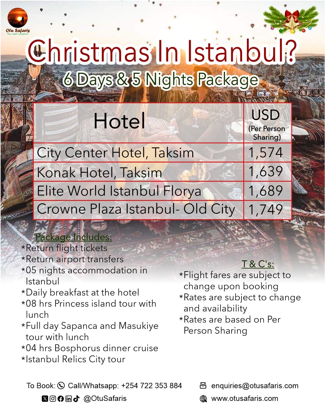 Istanbul package poster by Otu Safaris