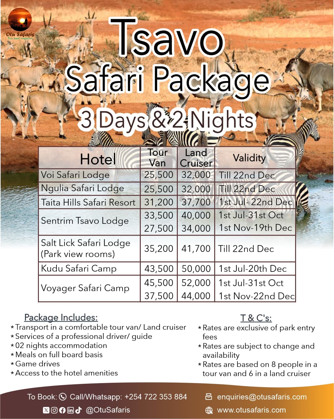 Tsavo National Park package poster by Otu Safaris